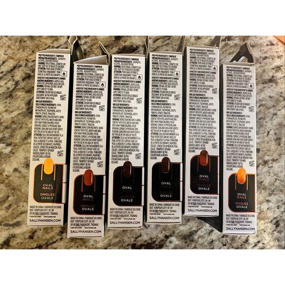 Sally Hansen 6 Sets of 24 Press on Oval Shaped Nails With Glue New - Picture 4 of 6